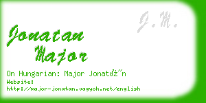 jonatan major business card